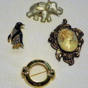 Vintage pin collection in gift box